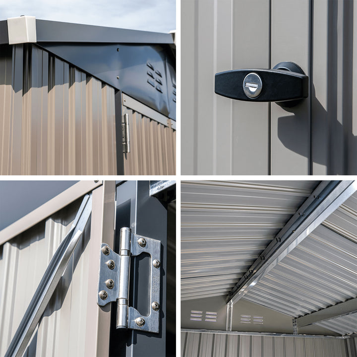 COVER-IT Metal Lockable Storage Shed for Outdoor Storage, 8'x6' (Open Box)