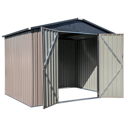 COVER-IT Metal Lockable Storage Shed for Outdoor Storage, 8'x6' (Open Box) - VMInnovations