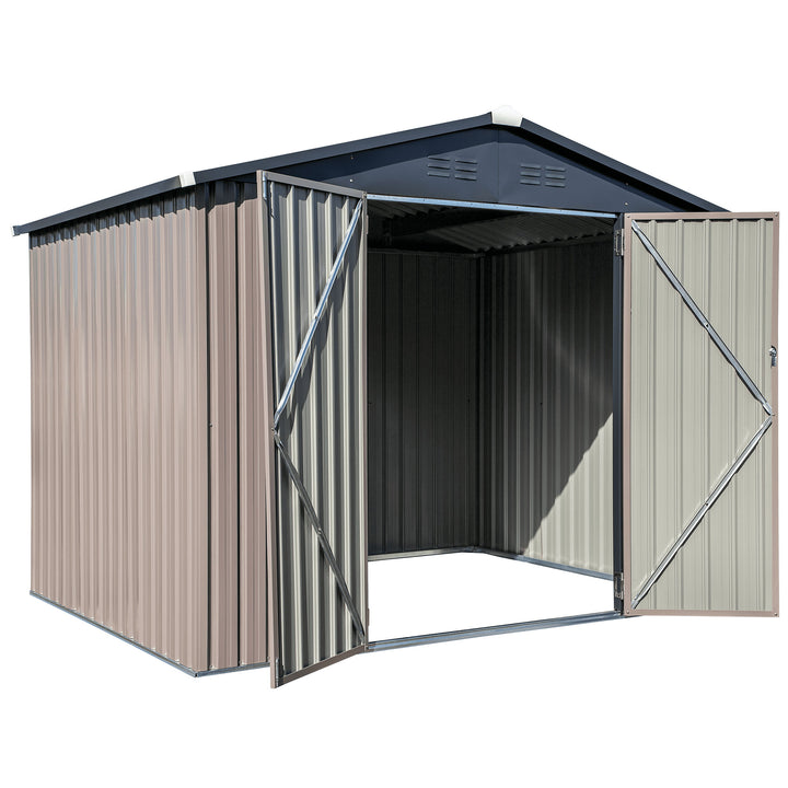 COVER-IT Metal Lockable Storage Shed for Outdoor Storage, 8'x6' (Open Box)