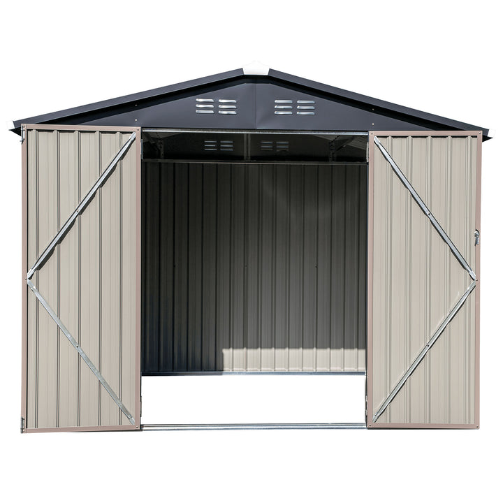 COVER-IT Metal Lockable Storage Shed for Outdoor or Backyard Storage, 8' x 6'