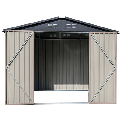 COVER-IT Metal Lockable Storage Shed for Outdoor Storage, 8'x6' (Open Box) - VMInnovations