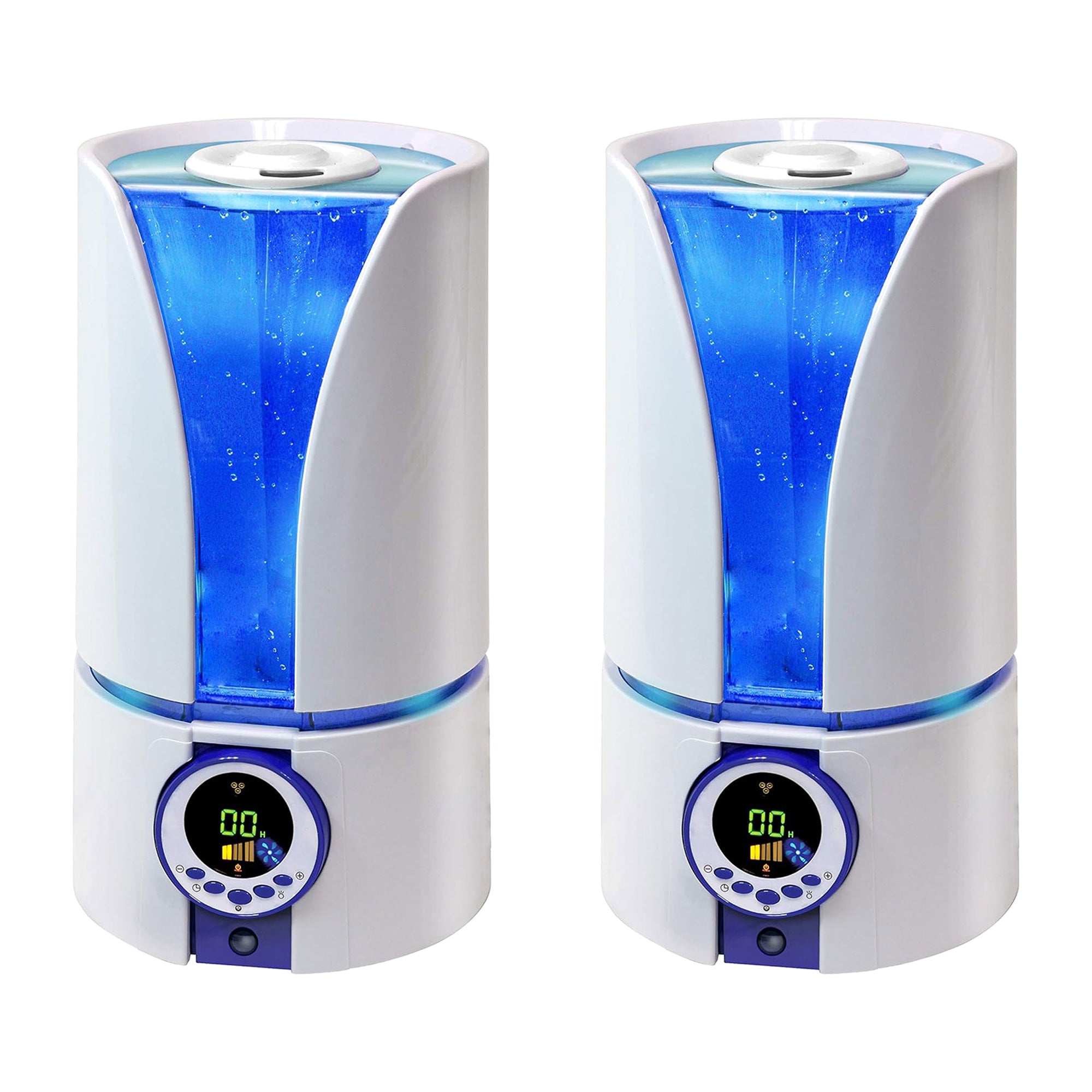 Comfort Zone 2 Pack Ultrasonic Filter Free Humidifier with Digital Controls - VMInnovations