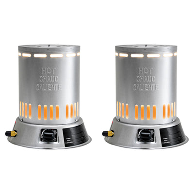 Dura Heat 2 Pack 25,000 BTU 600 Sq. Ft Portable Outdoor Propane Gas Space Heater