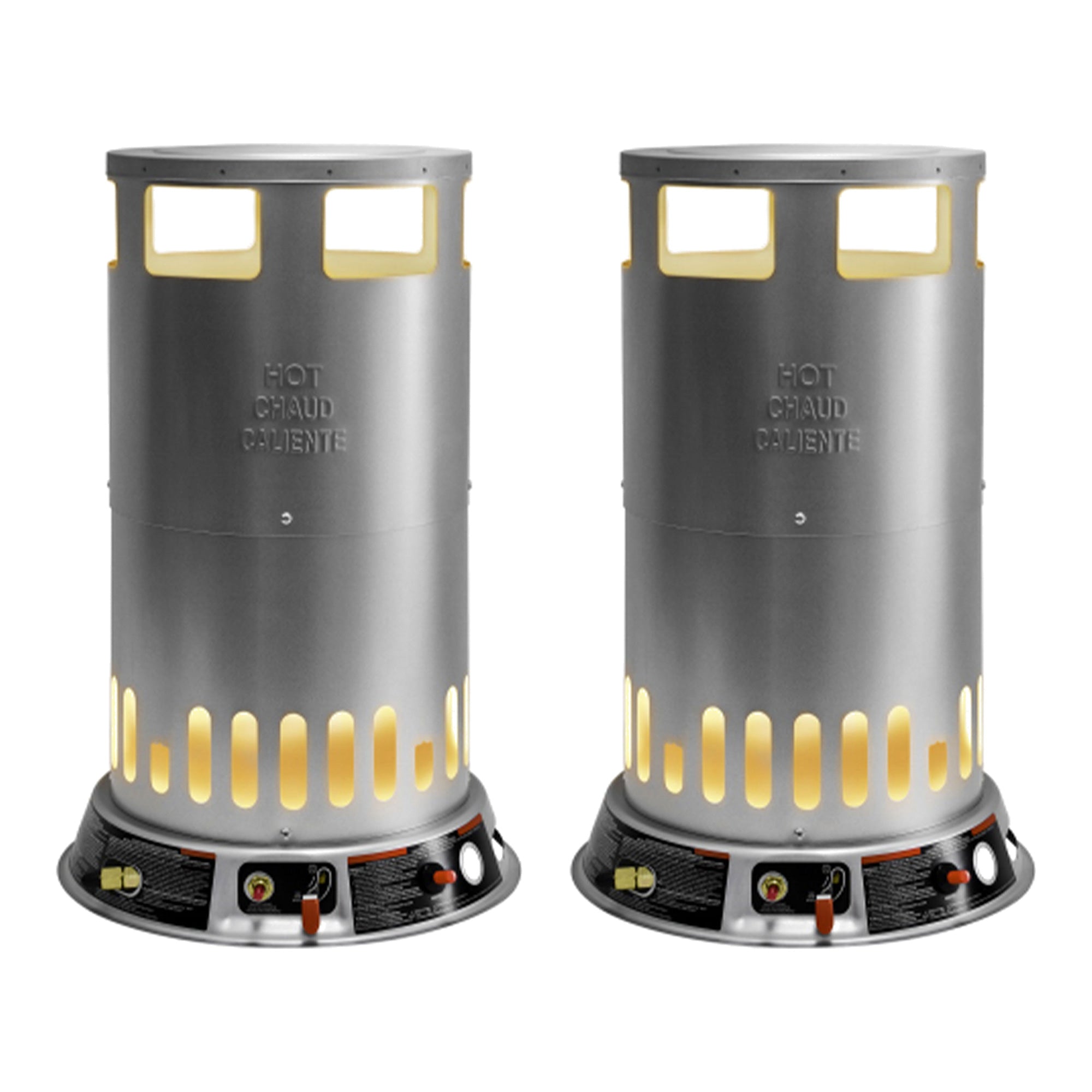 Dura Heat 2 Pack 200,000 BTU 5,000 Sq. Foot Portable Outdoor Propane Gas Heater