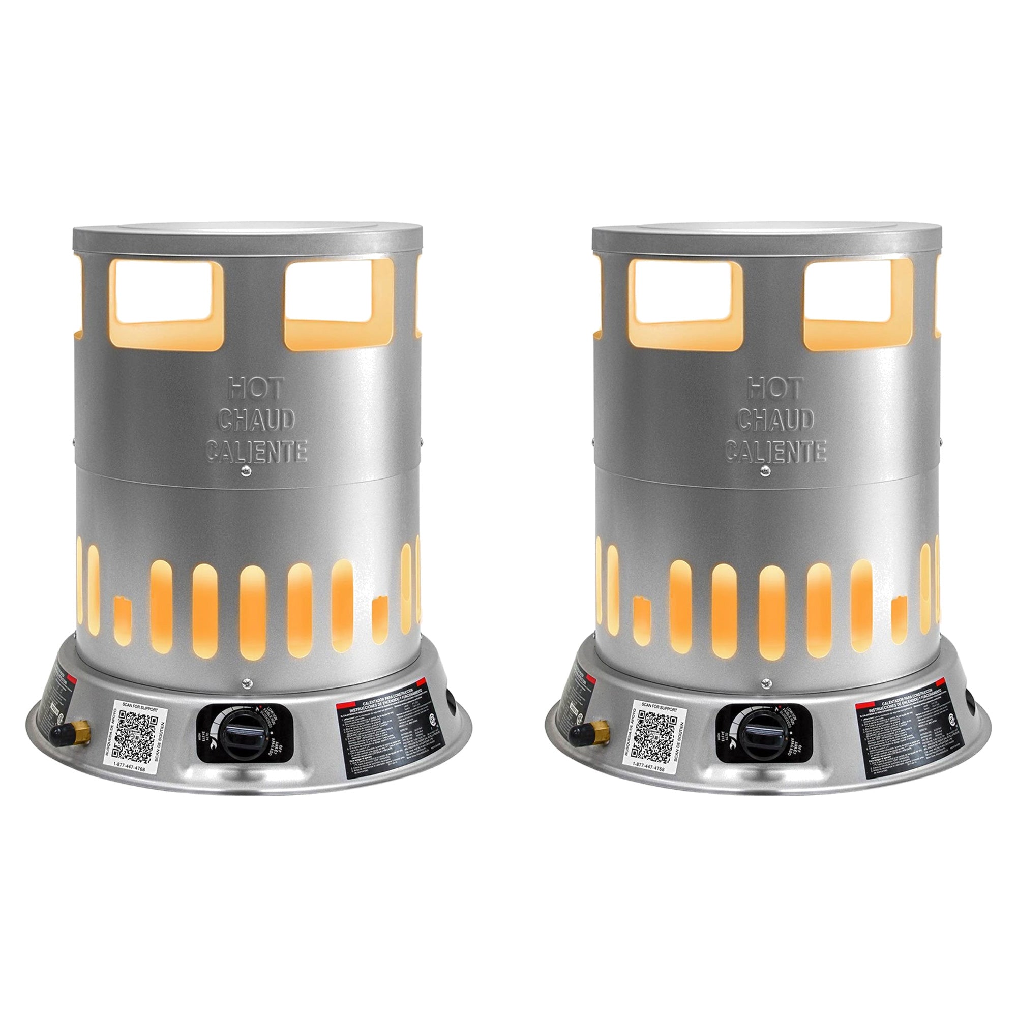 Dura Heat 2 Pack Portable 80000 BTU Convection Style LP Gas Heater, 2000 Sq Ft