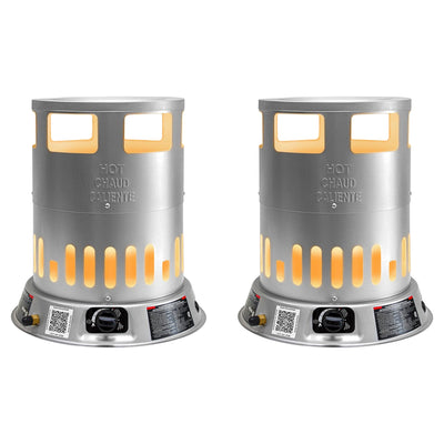 Dura Heat 2 Pack Portable 80000 BTU Convection Style LP Gas Heater, 2000 Sq Ft