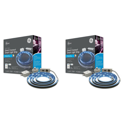 GE 2 Pack Cync Smart LED Light Strip with Voice and Out of Home Control, 80 In