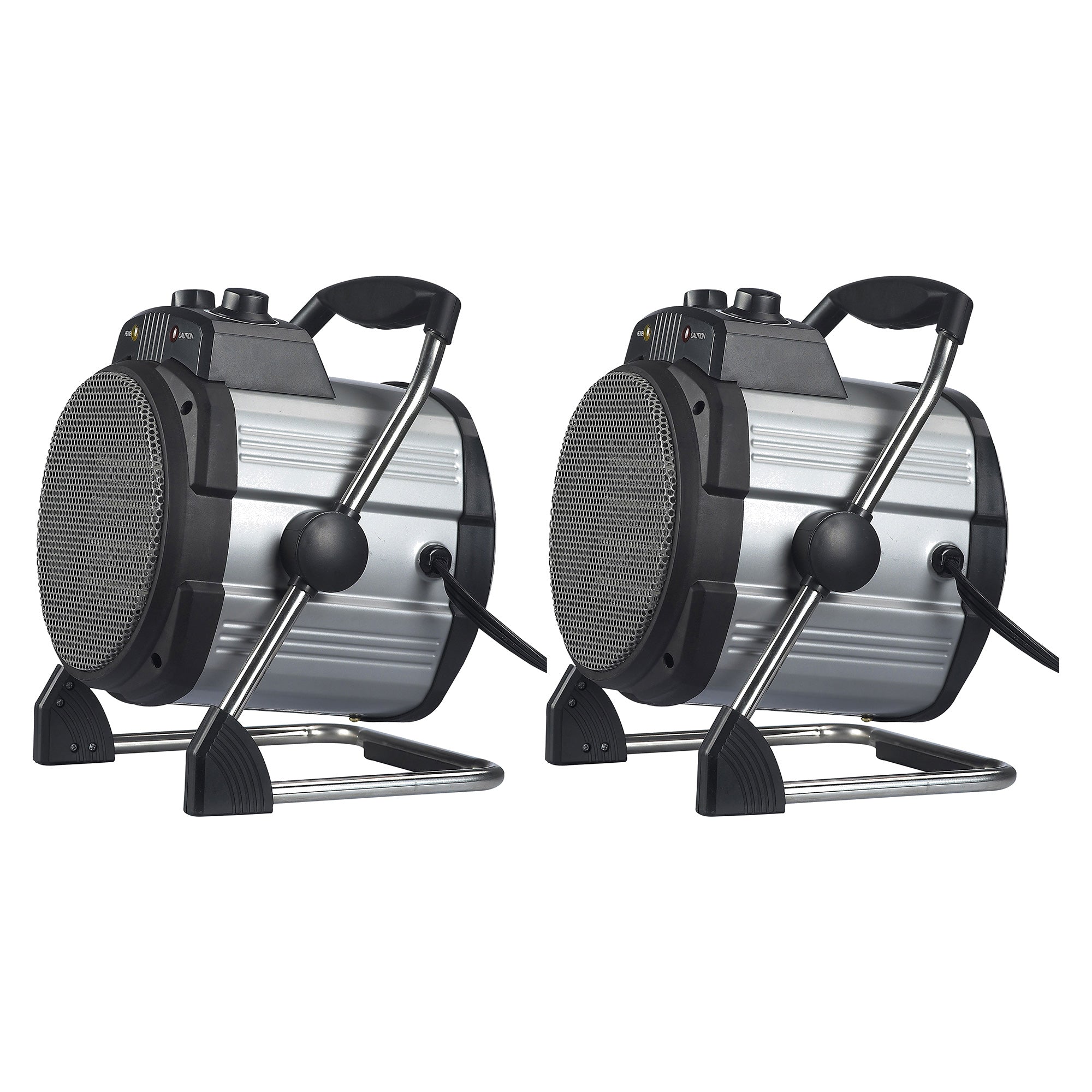 Geneva Industrial 2 Pack Portable Ceramic Heater 3 Setting Adjustable Thermostat
