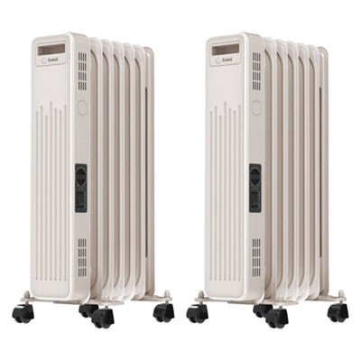 Geneva Industrial 2 Pack Portable Electric Oil Filled Radiator Heater, White - VMInnovations