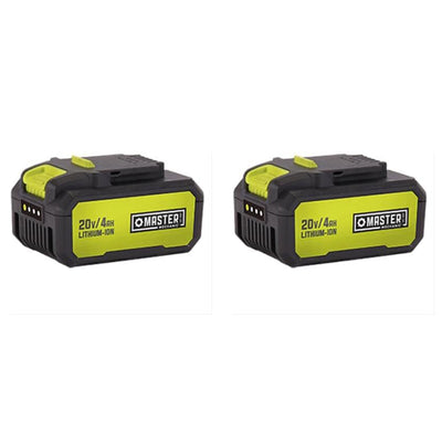 Master Mechanic 2 Pack 20 Volt Lithium Ion Rechargeable Tool Charging Battery - VMInnovations