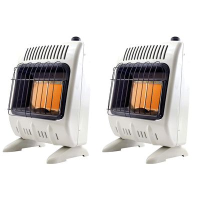 Mr. Heater 2 Pack 10,000 BTU Propane Vent Free Radiant Heat Indoor Wall Heater - VMInnovations