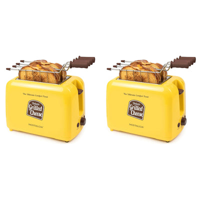 Nostalgia 2 Pack Deluxe 2-Slice Easy Clean Countertop Bread & Bagel Toaster - VMInnovations