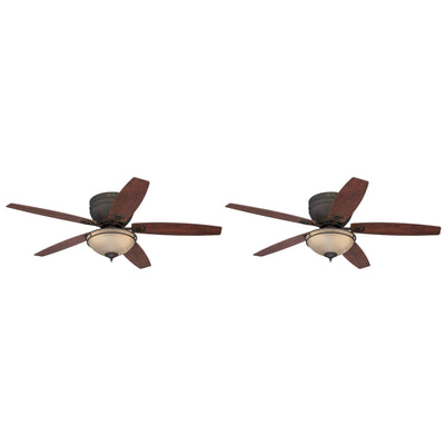 Westinghouse 2 Pack Carolina Industrial Ceiling Fan LED Light Fixture, 52 Inch