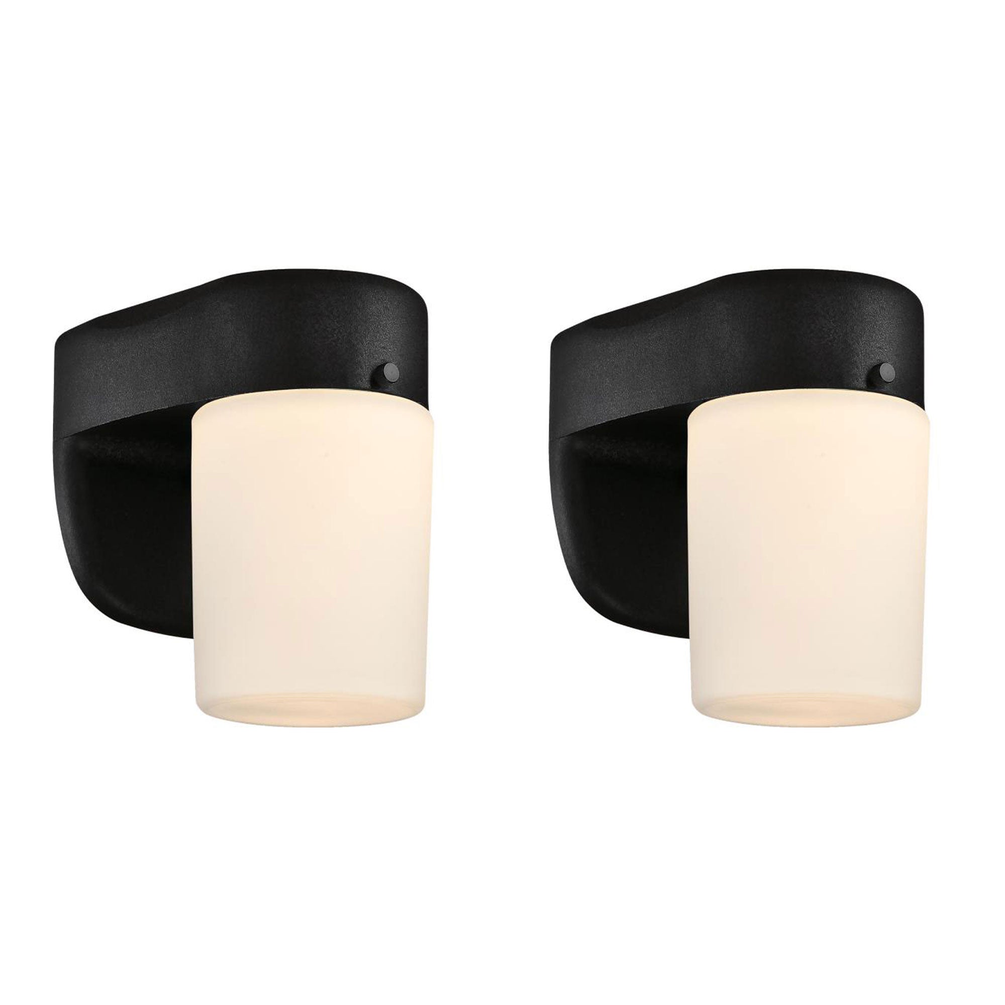 Westinghouse 2 Pack LED Wall Lantern, Frosted Glass, Outdoor Light, 6.69 x 4.96"