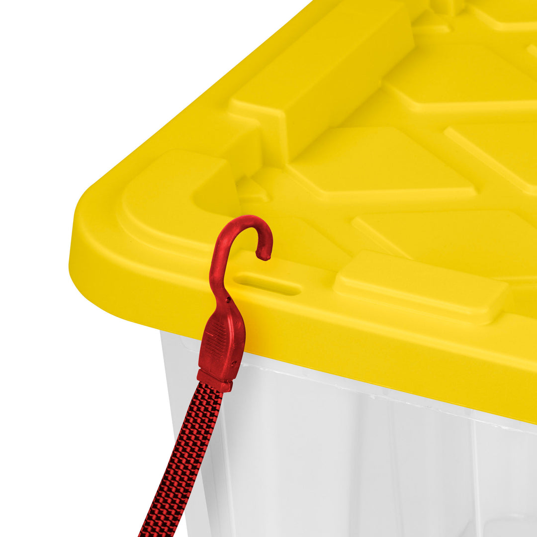 Sterilite Industrial Storage Box with Carrying Handles, 27 Gal, Yellow, 8 Pack - VMInnovations