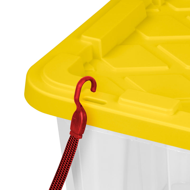Sterilite Industrial Storage Box with Carrying Handles, 27 Gal, Yellow, 8 Pack - VMInnovations