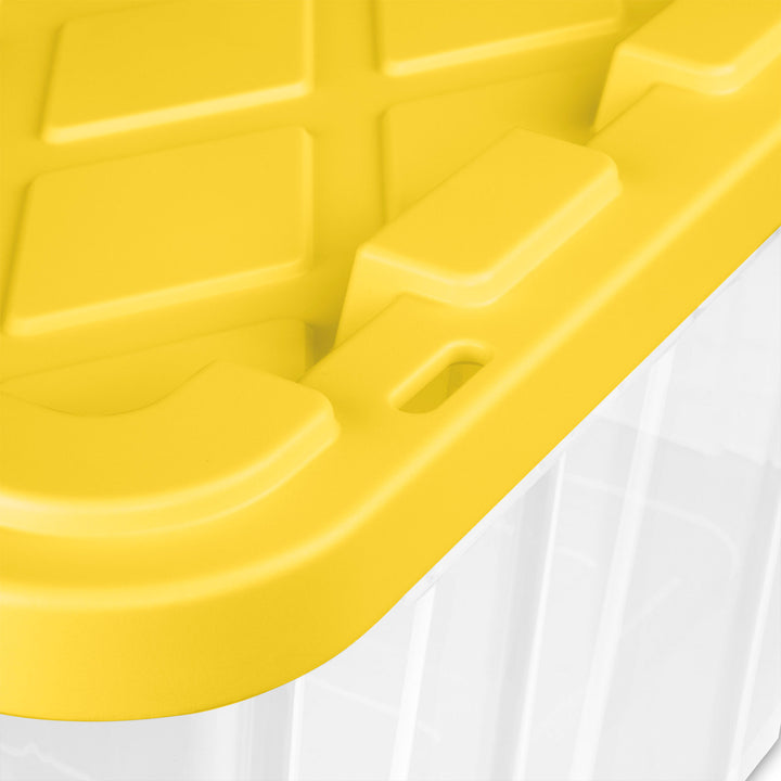 Sterilite Industrial Storage Box with Carrying Handles, 27 Gal, Yellow, 8 Pack - VMInnovations