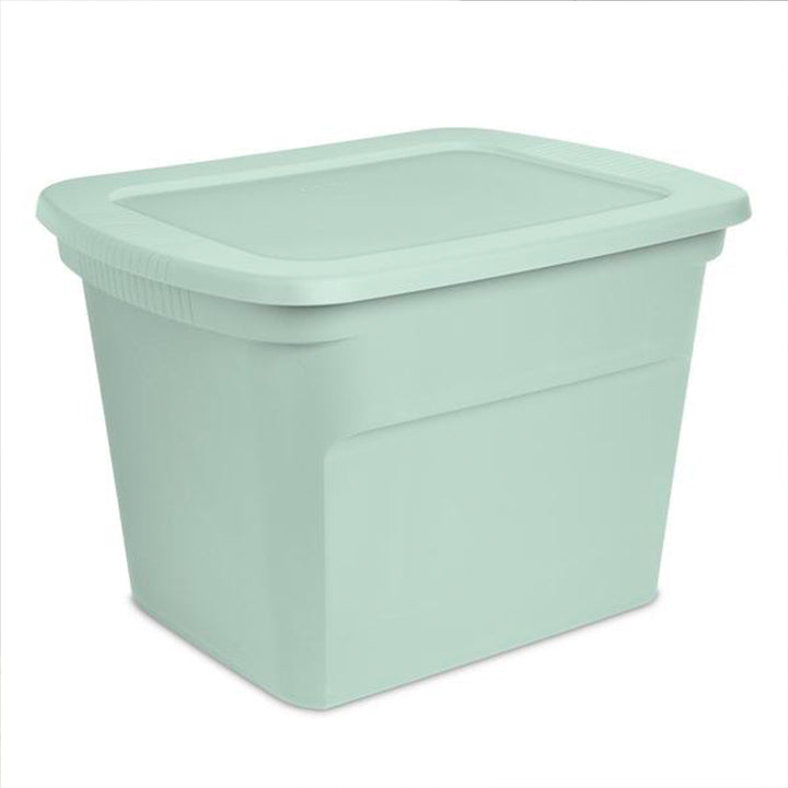 Sterilite 32 Pack 18 Gal Plastic Stackable Storage Container w/Lid, Mindful Mint