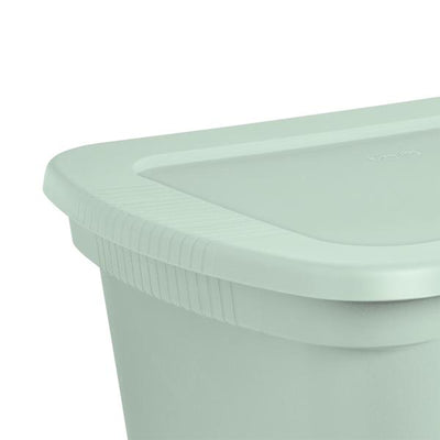 Sterilite 8 Pack 18 Gal Plastic Stackable Storage Container w/ Lid, Mindful Mint - VMInnovations