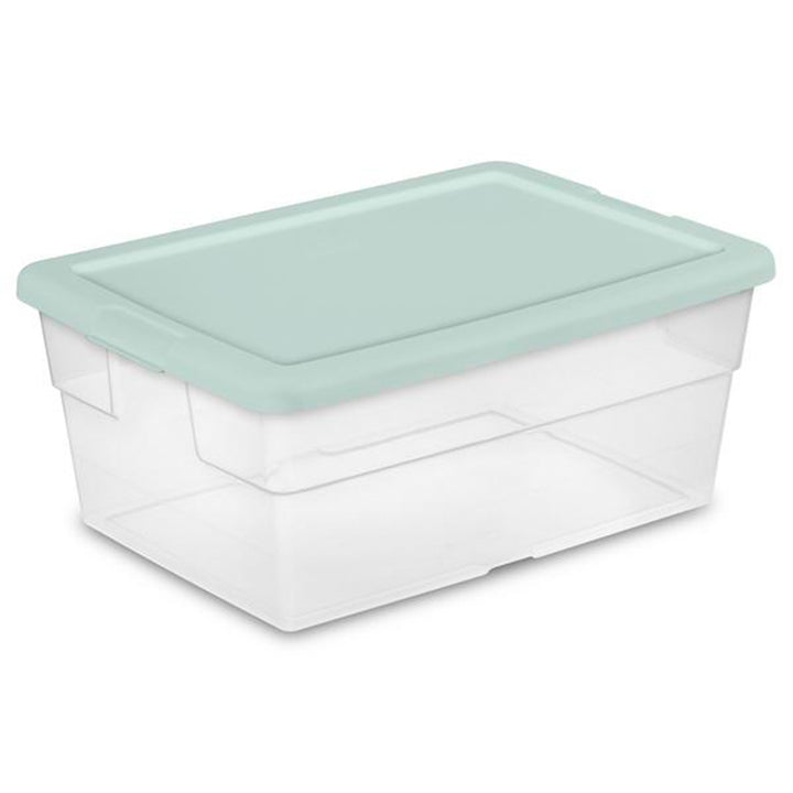 Sterilite 24 Pack 16 Quart Stacking Storage Box Container Tub with Lid, Clear