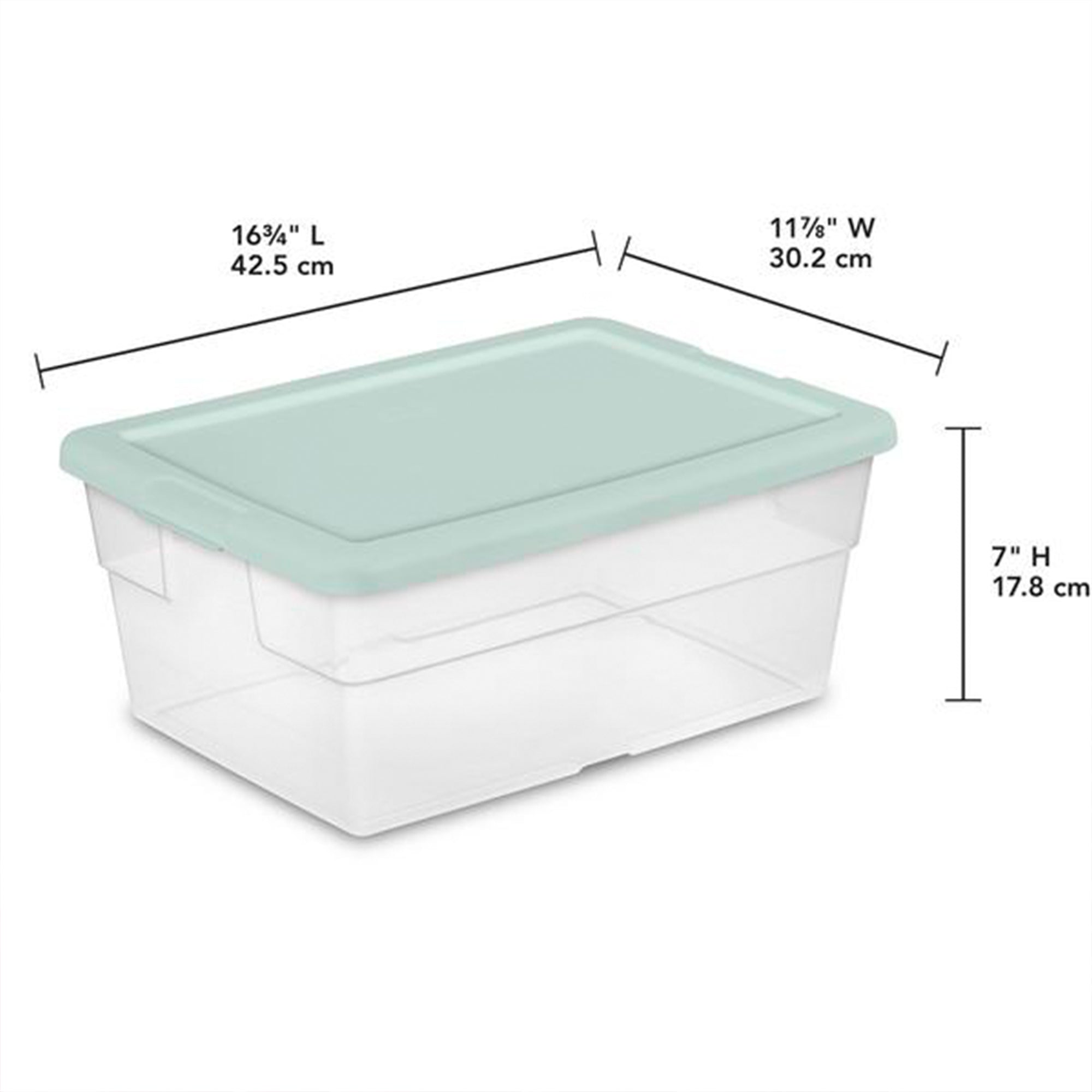 Sterilite 12 Pack 16 Quart Stacking Storage Box Container Tub with Lid, Clear