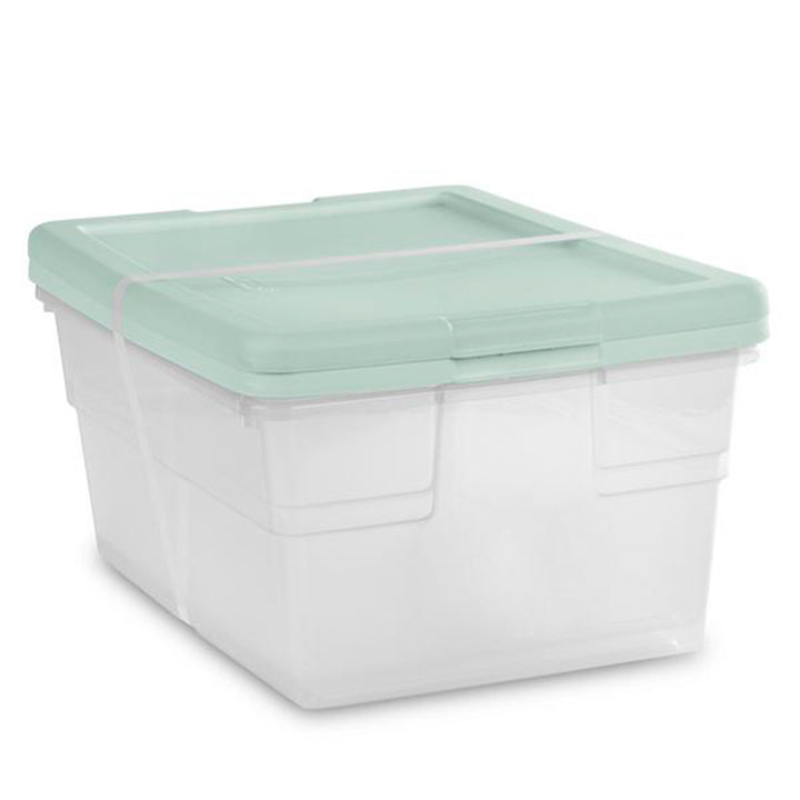 Sterilite 24 Pack 16 Quart Stacking Storage Box Container Tub with Lid, Clear