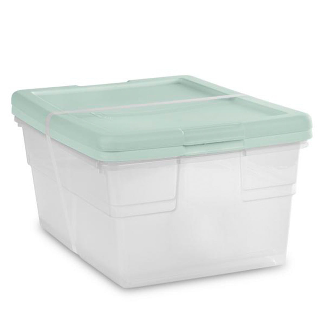 Sterilite 12 Pack 16 Quart Stacking Storage Box Container Tub with Lid, Clear