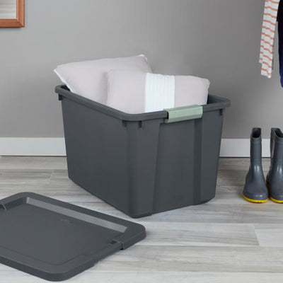 Sterilite 18 Pack 20 Gallon Latch Tote, Stackable Plastic Storage Bin Container - VMInnovations