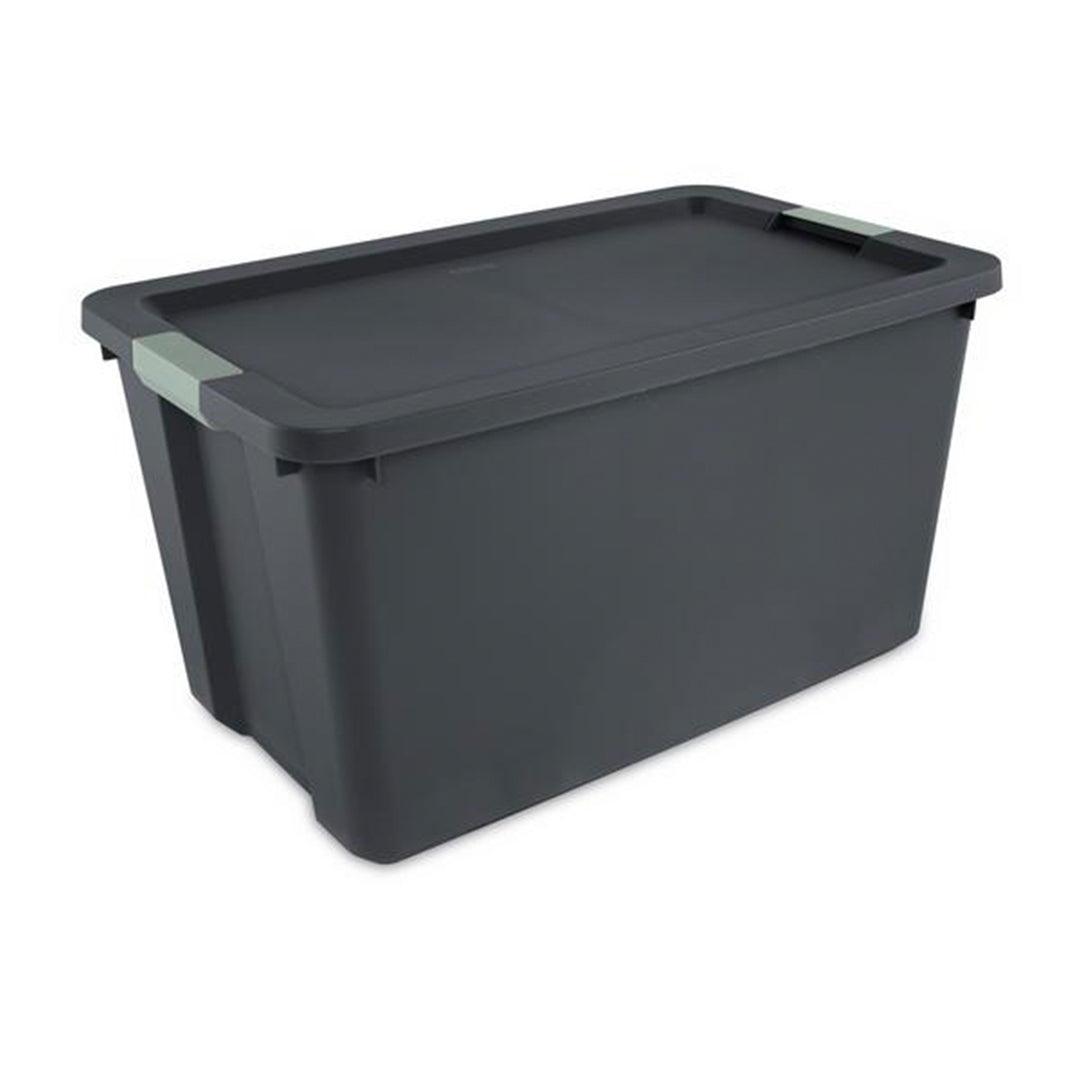 Sterilite 4 Pack 34 Gallon Latch Tote, Stackable Plastic Storage Bin Container