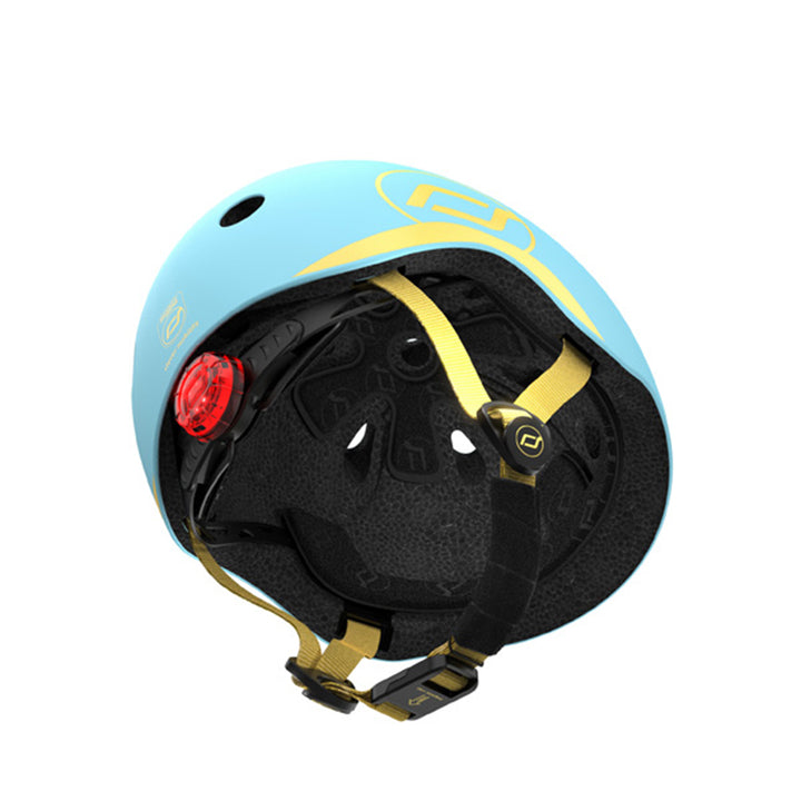 Scoot & Ride Toddler Kids Bike and Scooter Helmet with LED Light, XXS, Blueberry
