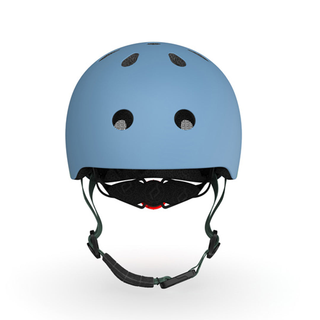 Scoot & Ride Toddler Kids Bike and Scooter Helmet with LED Light, XXS, Steel