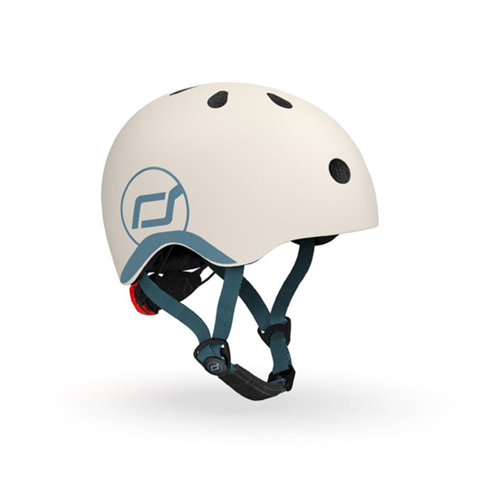 Scoot & Ride Toddler Kids Bike and Scooter Helmet with LED Light, XXS, Ash