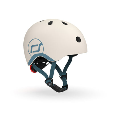 Scoot & Ride 2-in-1 Ride-On Scooter Highwaykick 1 and Kids Helmet XXS, Ash - VMInnovations