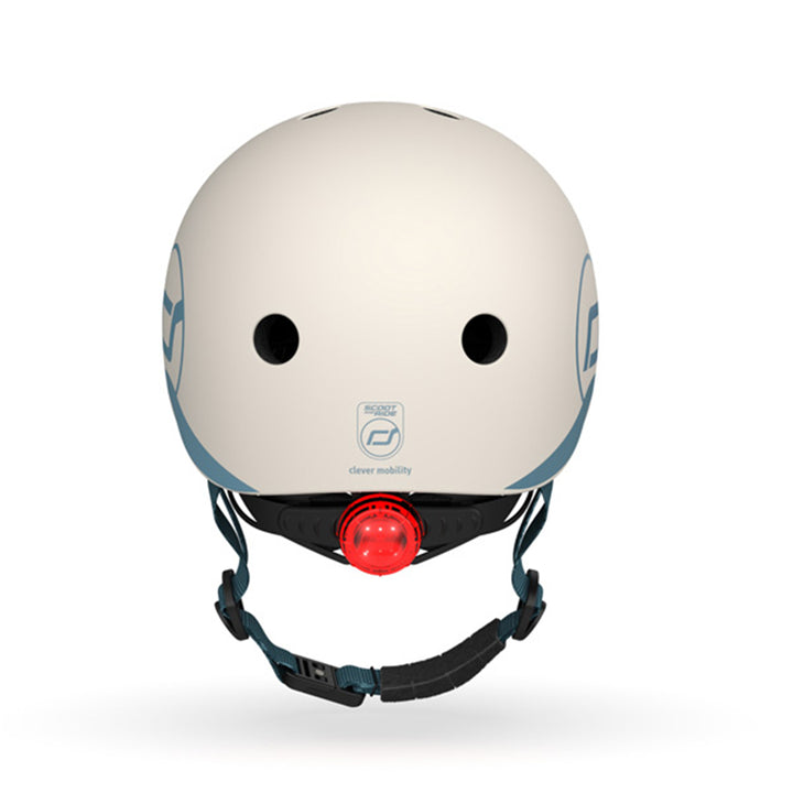 Scoot & Ride Toddler Kids Bike and Scooter Helmet with LED Light, XXS, Ash