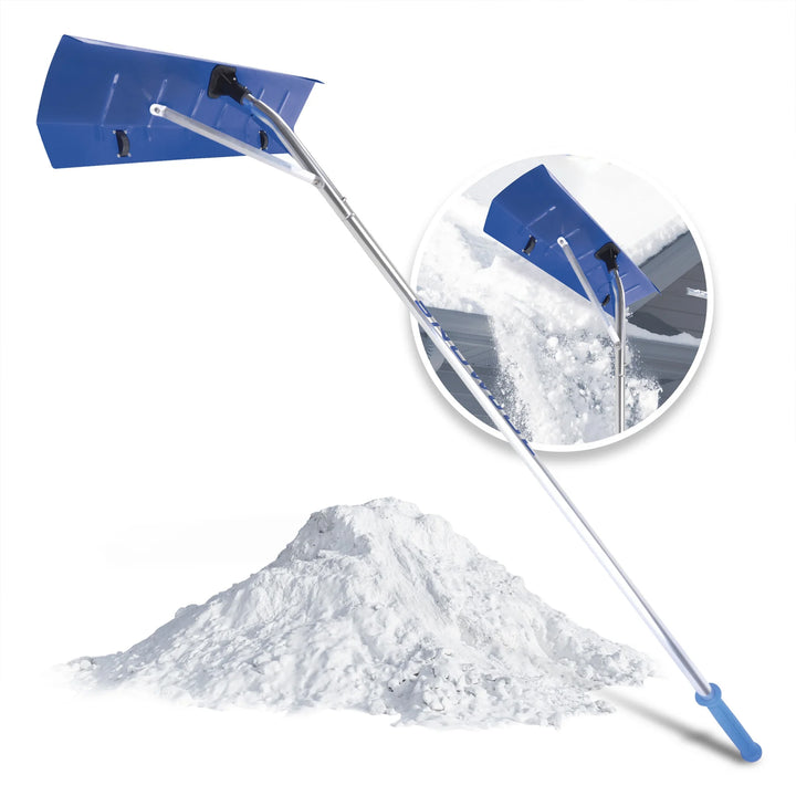Snow Joe Roof Rake Snow Removal Tool with 26' Reach and 20' Debris Slide, RJ207M