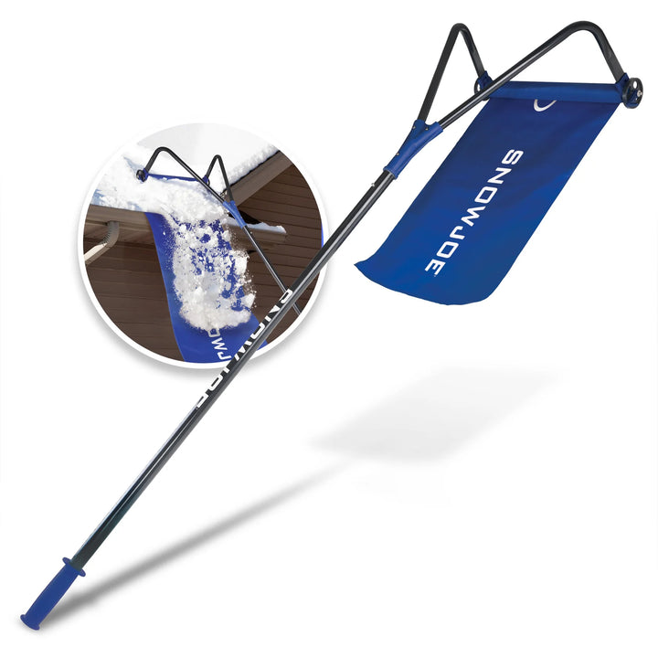 Snow Joe Roof Rake Snow Removal Tool with 28-Foot Reach and 20-Foot Debris Slide