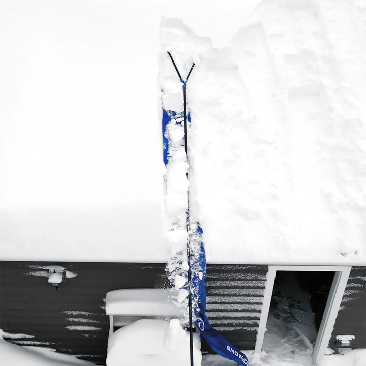 Snow Joe Roof Rake Snow Removal Tool with 28-Foot Reach and 20-Foot Debris Slide