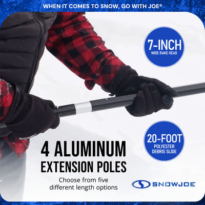 Snow Joe Roof Rake Snow Removal Tool with Cordless Snow Shovel Kit and Ice Melt - VMInnovations