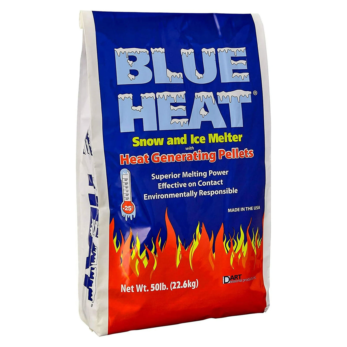 Blue Heat Ice Melt Pellets Deicer and Snow Removal for Driveway, 20 lb, 5 Pack