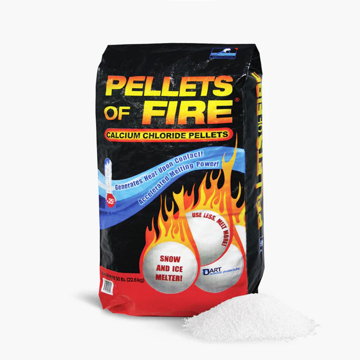 Snow Joe Pellets of Fire Ice Melt for Driveways and Sidewalks, 50 lbs, CP50