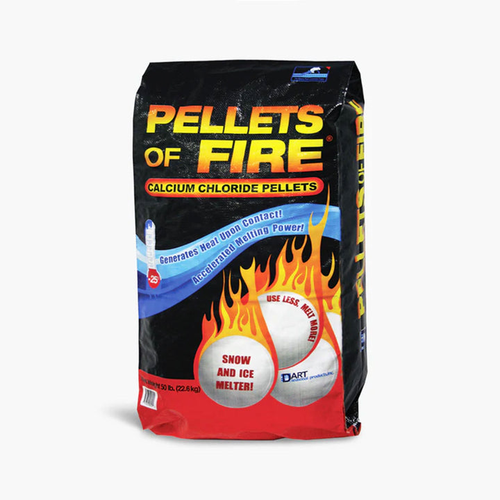 Snow Joe Pellets of Fire Ice Melter for Driveways, Sidewalks, & Concrete, 50 lbs