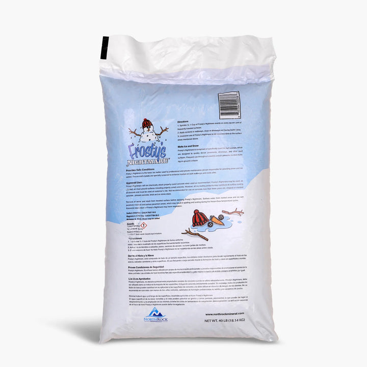 Snow Joe Exclusive Frosty's Nightmare Ice Salt Melt Blend Bag, 40 Pounds, White