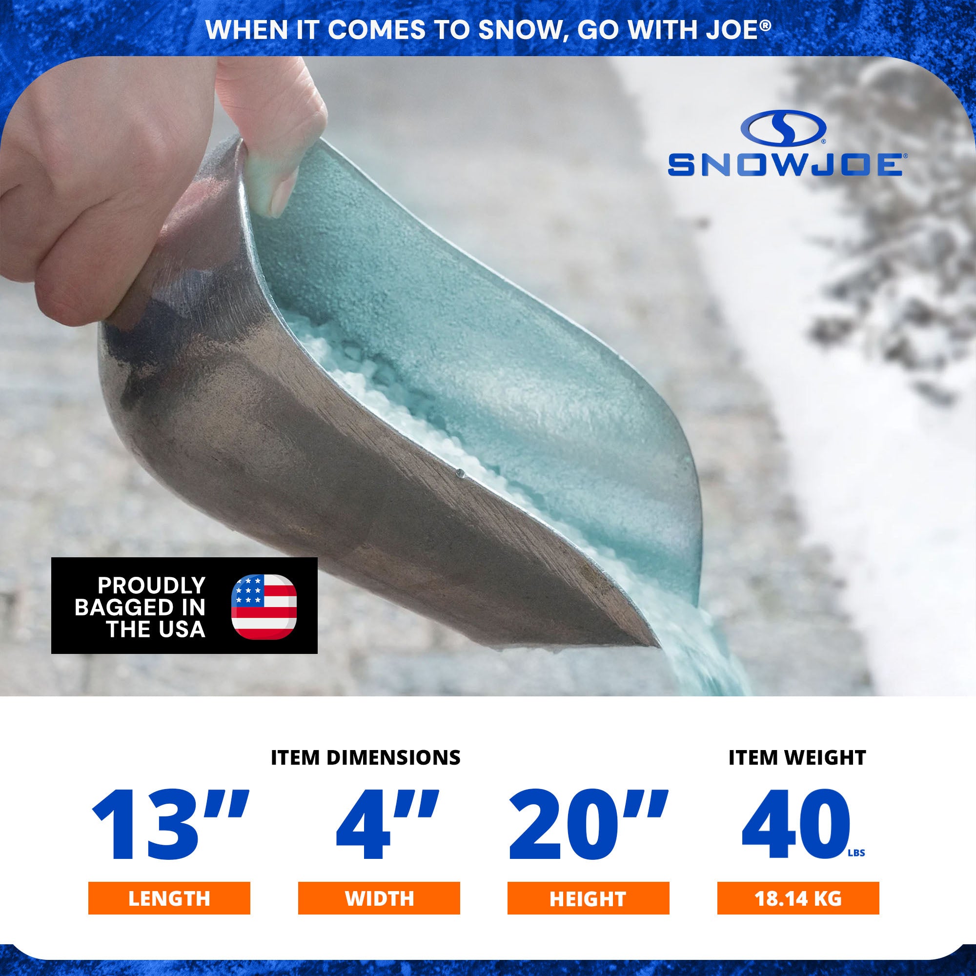 Snow Joe Snow & Ice Melter, Fast-Acting Melt Pellets, Salt Crystal Formula, 40 Lb Bag - Multi-Use Deicer and Remover for Driveway, Concrete, Sidewalk, and Outdoor Spaces, Frosty's Nightmare AZ-FN-40 - VMInnovations