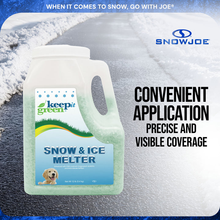 Snow Joe Keep It Green Pet Friendly Snow Melt Salt Pellets, 12 lbs, KIG12