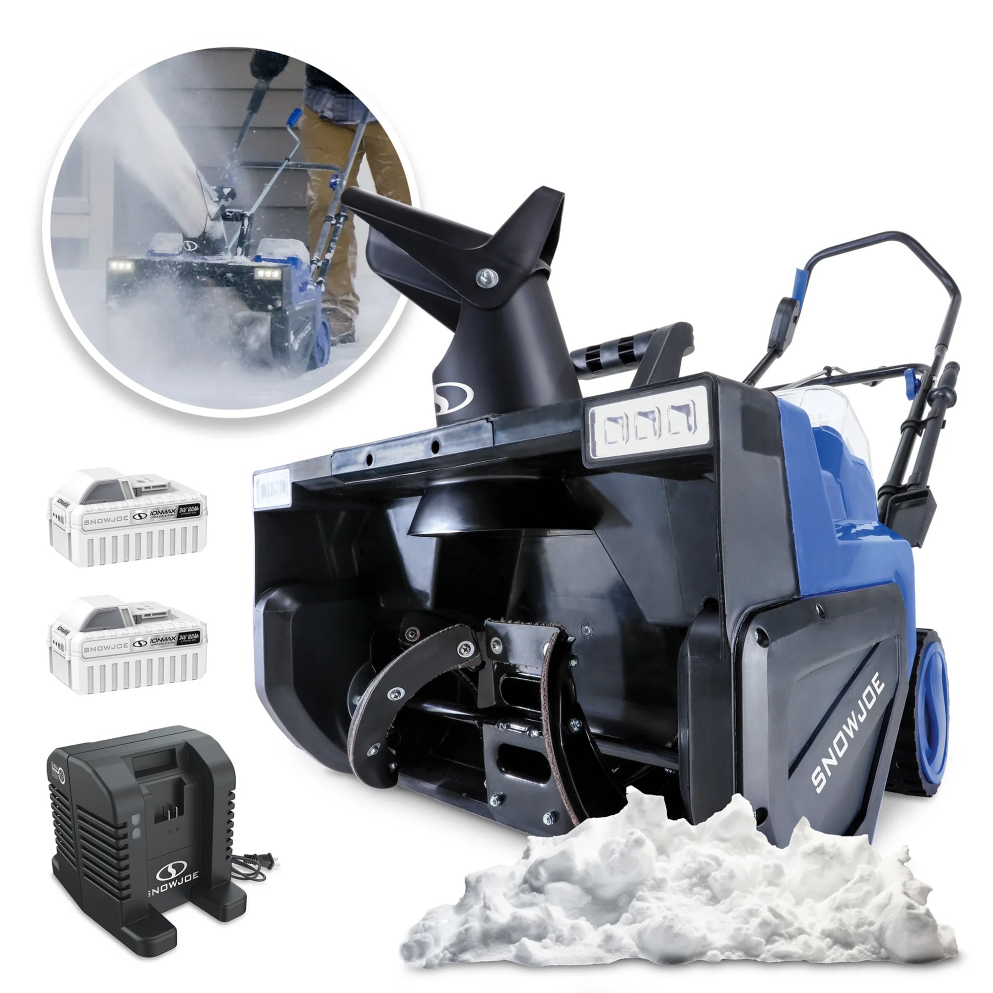 Snow Joe IONMAX 24V Cordless Snow Blower with Electric Engine Type, (Used) - VMInnovations