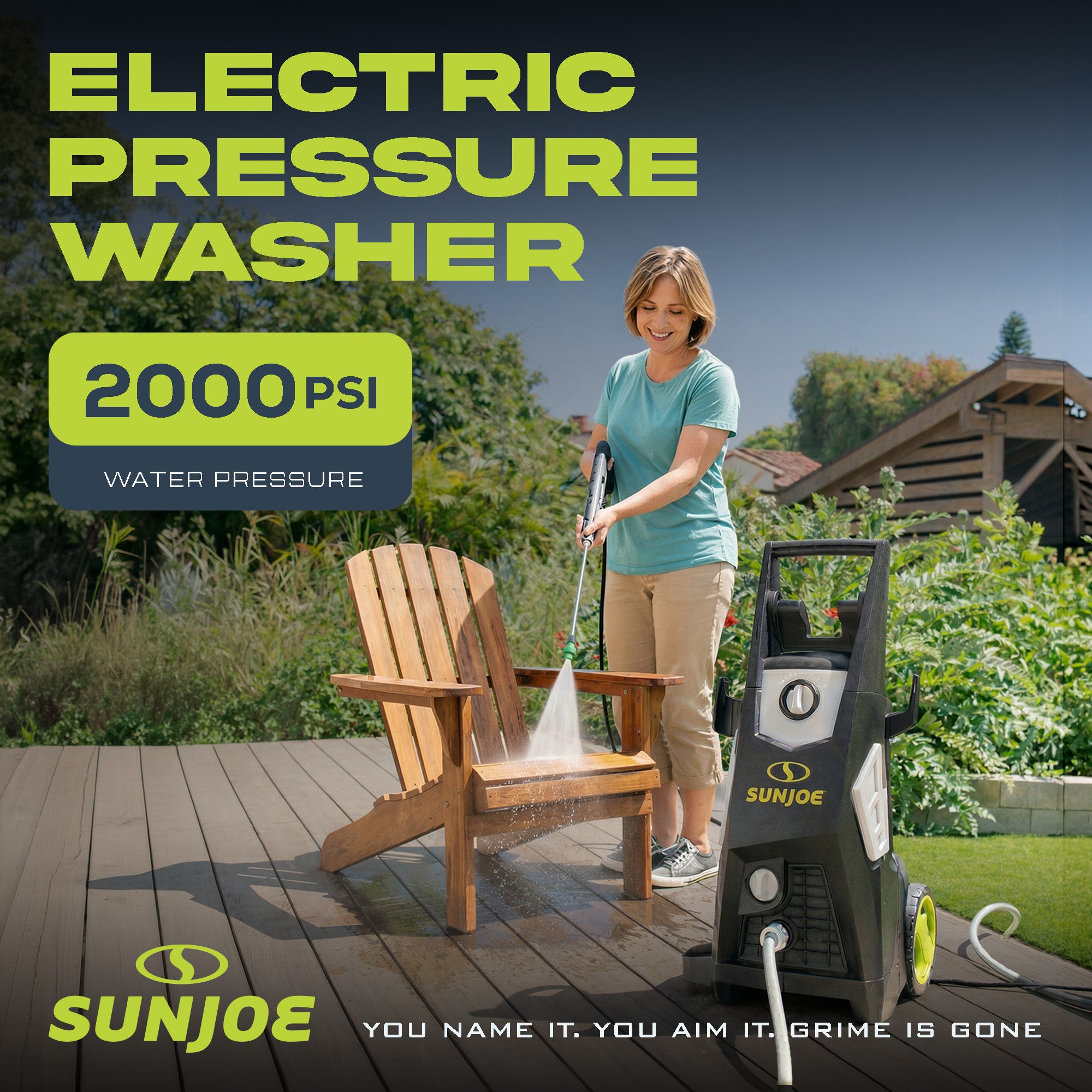 Sun Joe Electric Pressure Washer, Power Washer w/Wheels, SPX3500, PWMA Certified