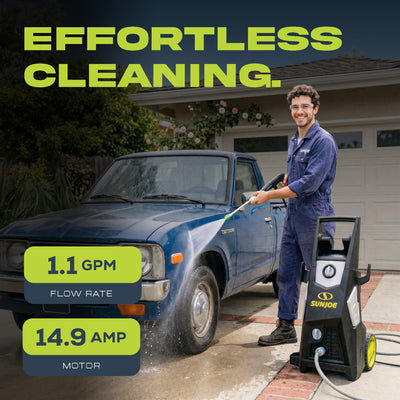 Sun Joe Electric Pressure Washer, Power Washer w/Wheels, SPX3500, PWMA Certified