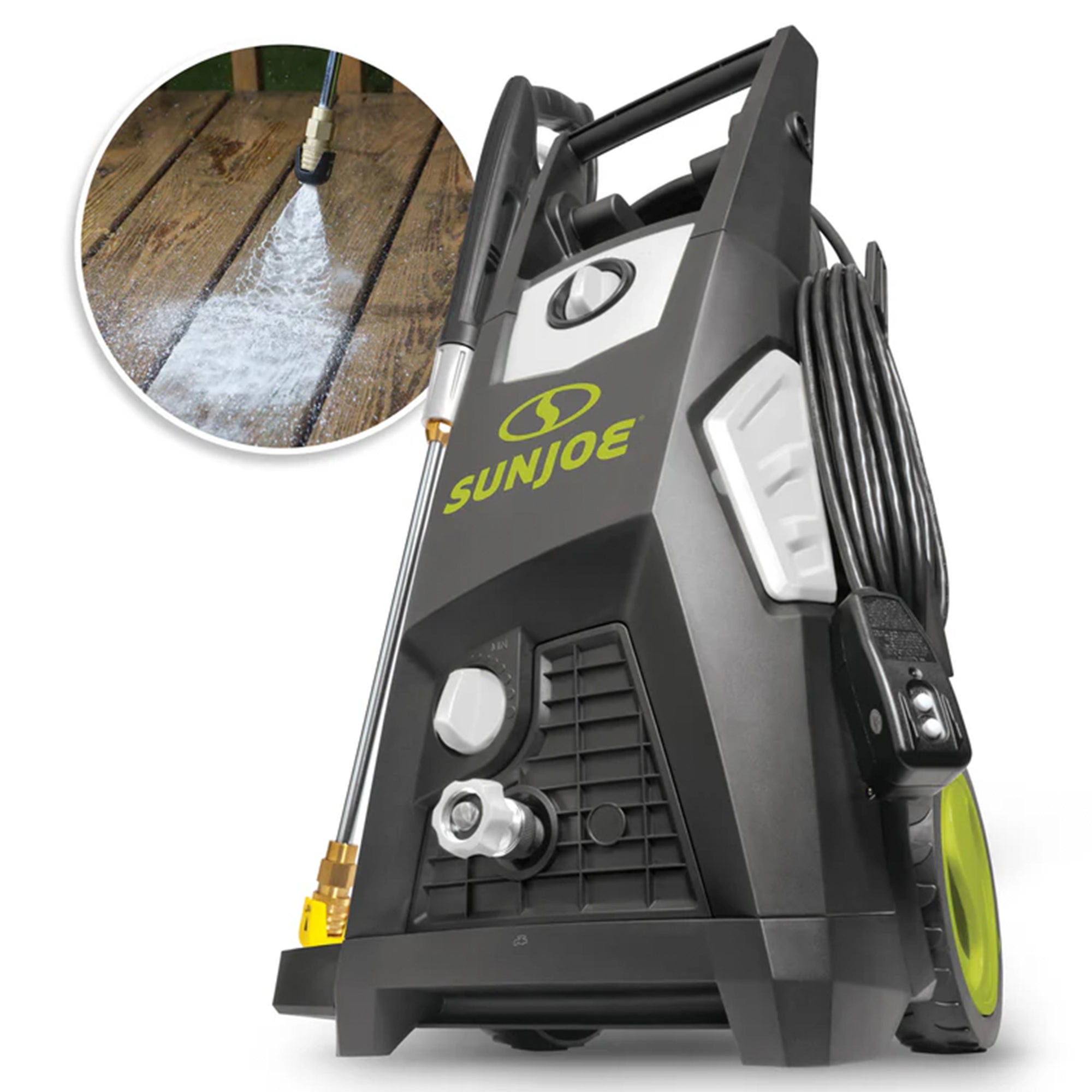 Sun Joe Electric Pressure Washer Power Tool w/Wheels & Hose Connector (Open Box) - VMInnovations