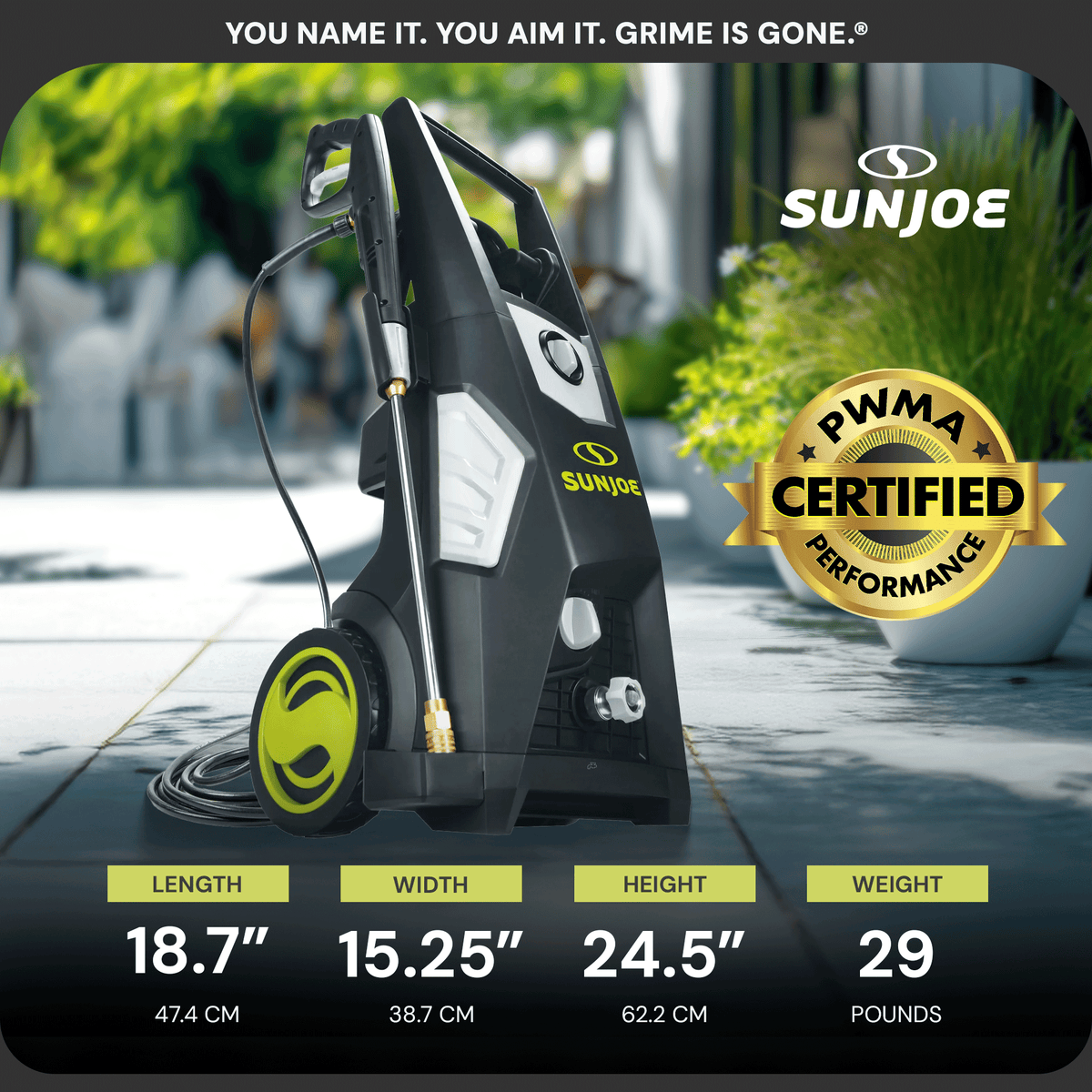 Sun Joe Electric Pressure Washer, Auto Cleaning System & All Purpose Concentrate