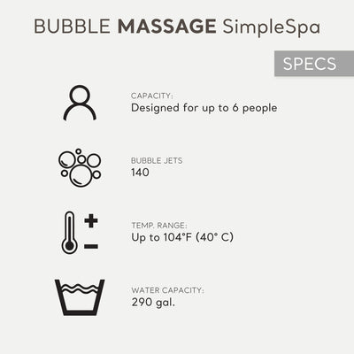 Intex SimpleSpa Bubble Massage 6 Person Inflatable Hot Tub & PureSpa Cup Holder